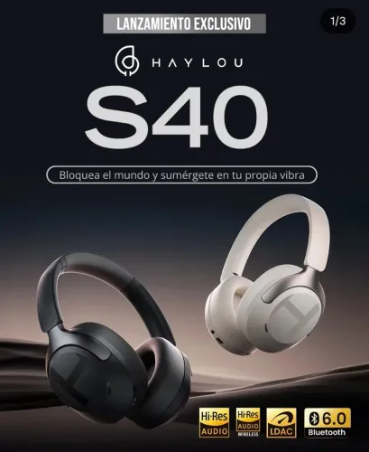 Haylou S40 ANC Lançamento Bluetooth 6.0 90 horas de bateria