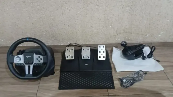 Joystick Volante Vibração Simulador Racing Câmbio Embreagem
