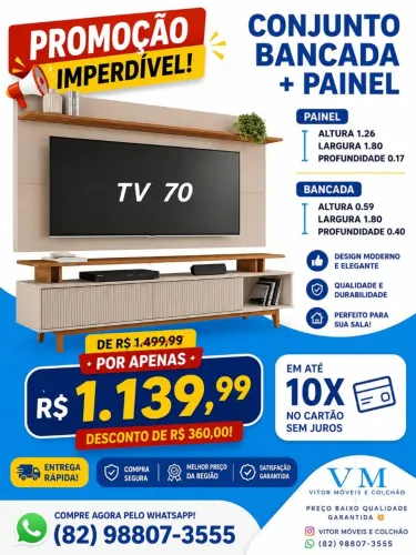 Promoção de bancada + painel notável