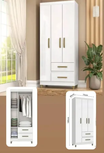 Belissimo guarda roupa 3 portas e 2 gavetas!!