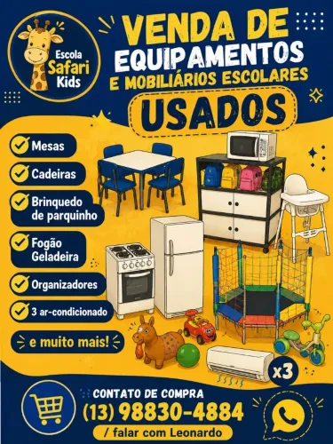 Vendo equipamentos e mobíliarios escolares