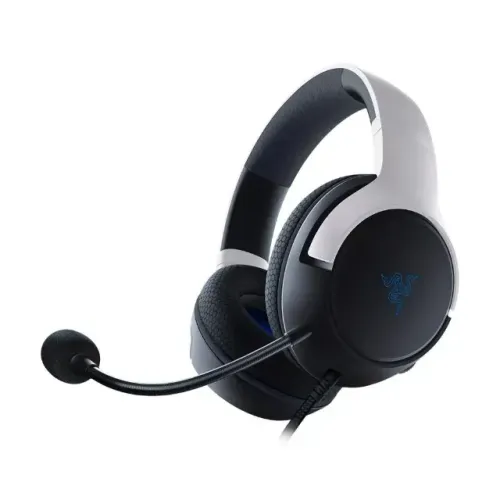 HEADSET GAMER RAZER KAIRA X PS5/PS4 BRANCO E PRETO