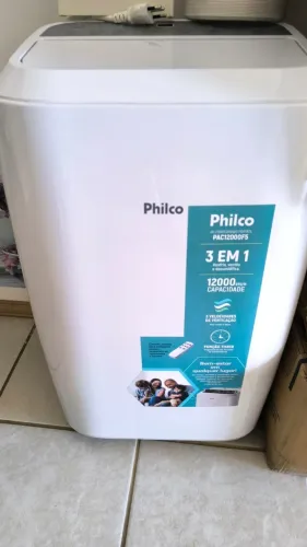 Ar Condicionado 3 em 1 Portátil 12.000 BTUs Philco Frio Branco PAC12000F5