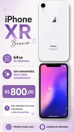iPhone XR branco 64 HB