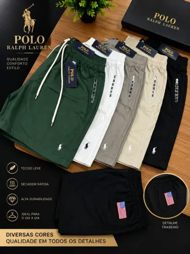 Short Sarja Mauricinho Masculino P ao GG - Várias Cores