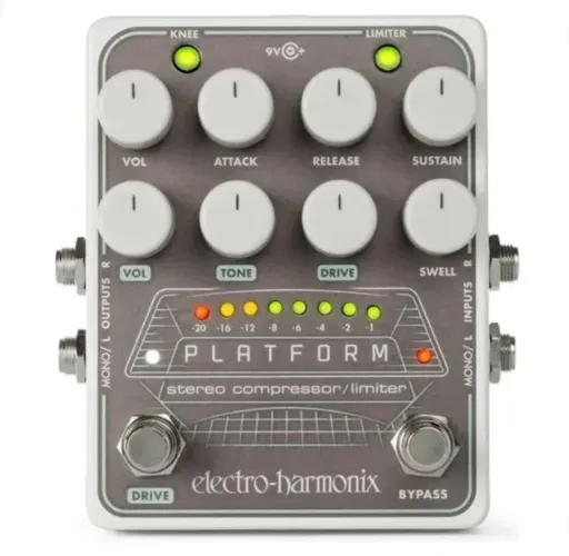 Pedal Compressor Limiter Stereo Electro-Harmonix Platform Guitarra Elétrica<br>