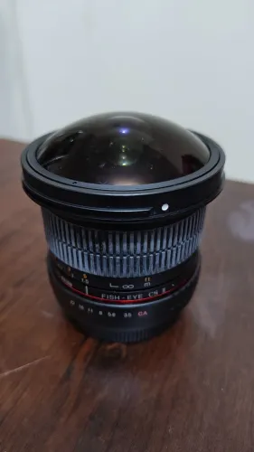 Lente Fisheye Olho de Peixe Rokinon 8mm F3.5 HD para Canon