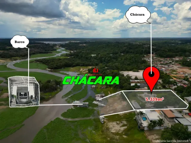 Chácara com 5.339m² as Margens do Tarumã Açu | Aproximadamente 60x90
