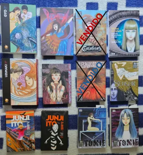 Coleção Junji Ito - 10 volumes (Uzumaki, Tomie, Gyo, Remina) lista na descrição