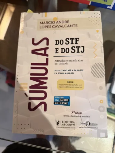 Livro Súmulas do STF e do STJ Anotadas - Márcio André Lopes Cavalcante