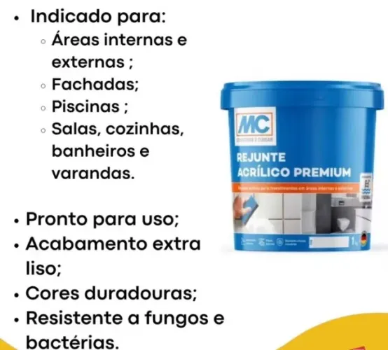 Rejunte Acrílico Piscina Banheiro Fachada 1kg MC Bauchemie VERDE BAMBU