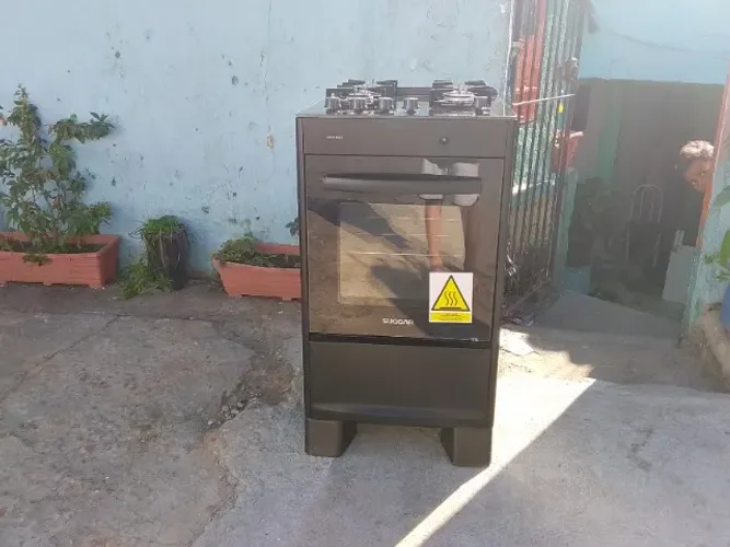 Fogão mesa de vidro