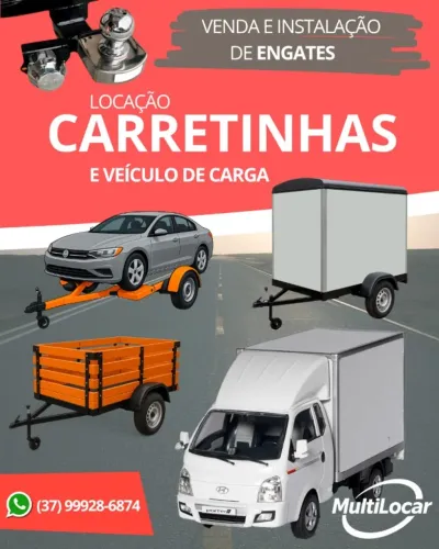 Aluguel de Carretinhas Locação Reboque Diária