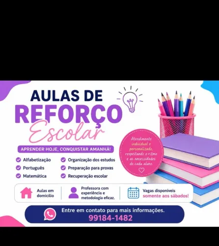 Aula de reforço escolar individual 