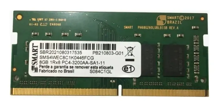 Memoria Smart Notebook 8 gb DDR 4 3200 mhz.