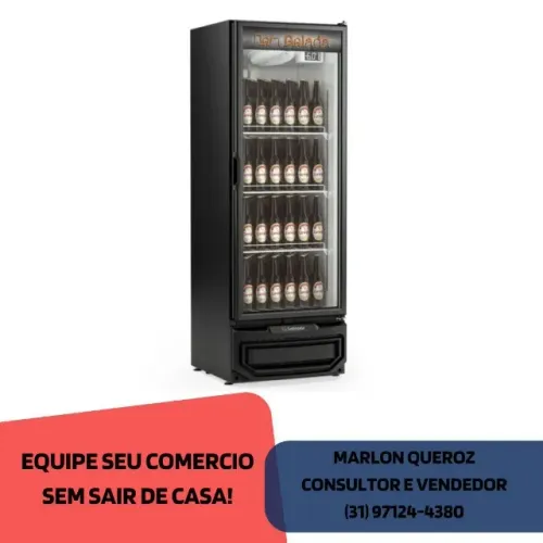 Cervejeira 410L Porta de Vidro Gelopar