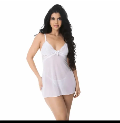 camisola de tule branca 