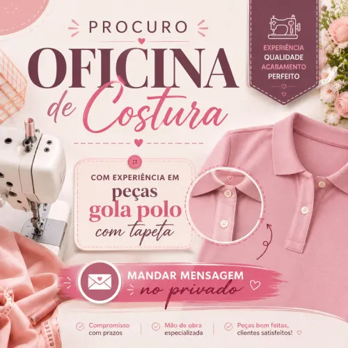 Procuro oficina de costura para gola polo