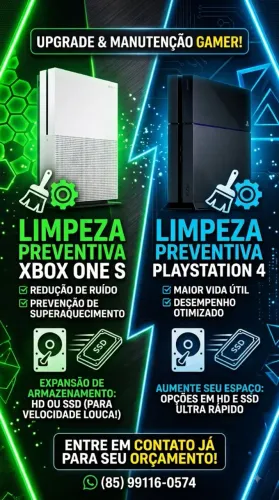 Expansão e Limpeza de consoles da antiga geração - Xbox One & Ps4