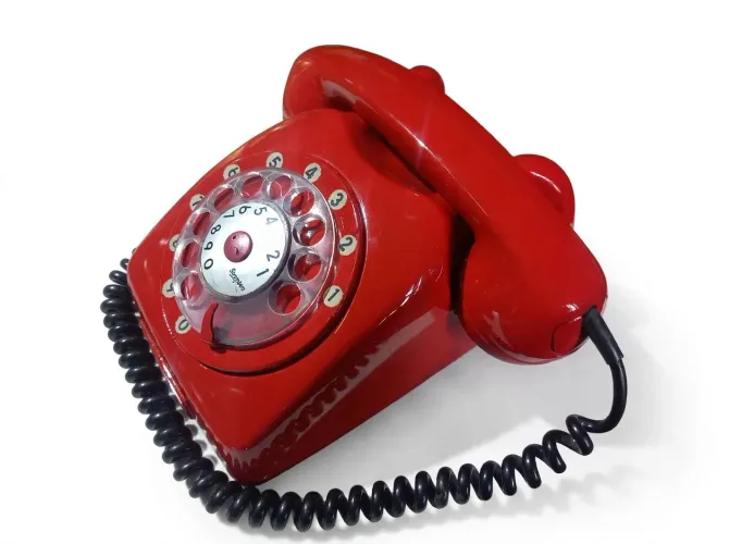 Telefone vintage vermelho
