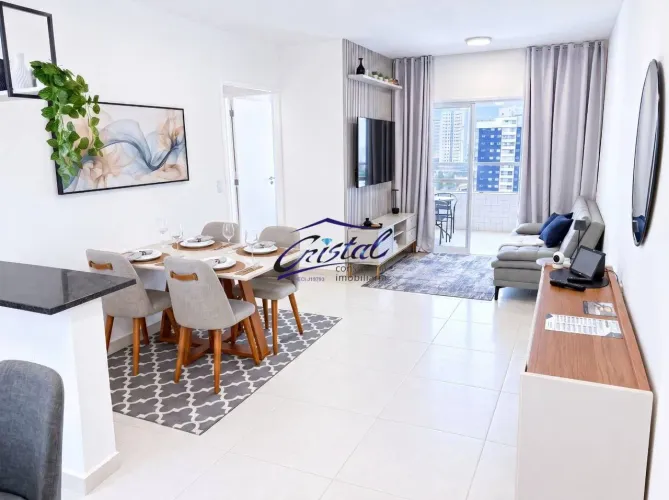Apartamento com 2 dormitórios à venda, 73 m² por R$ 580.000 - Guilhermina - Praia Grande/S