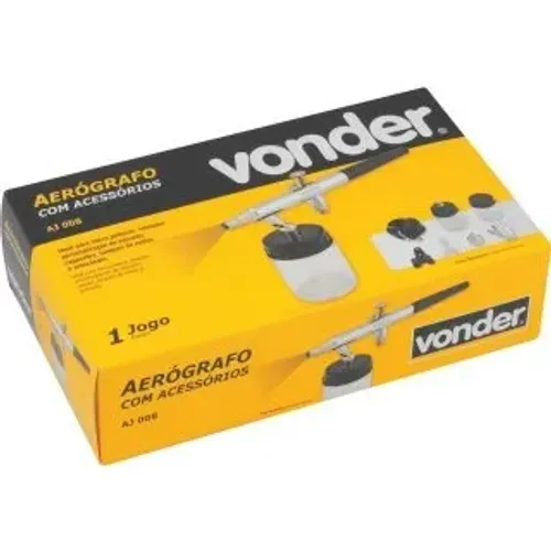 Aerógrafo com acessórios, AJ 008, VONDER