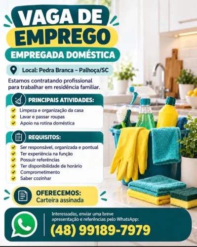 Doméstica com experiência.
