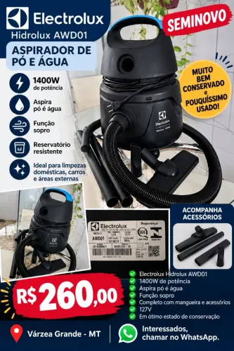 Aspirador de pó e água