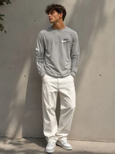 blusa manga longa nike sb cinza , tam p