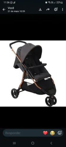 CARRINHO DE BEBE BORIGOTTO DISPONÍVEL UNISSEX.