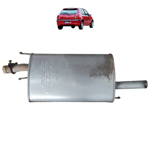 Abafador silencioso escapamento Ford Fiesta 1999 2000 2001