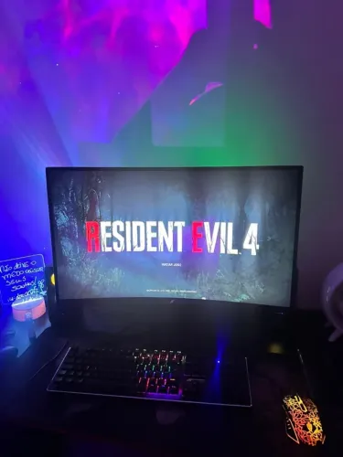 Conjunto PC Gamer Completo(Alto Desempenho) + Monitor curvo, Teclado, Caixas de Som e Mesa