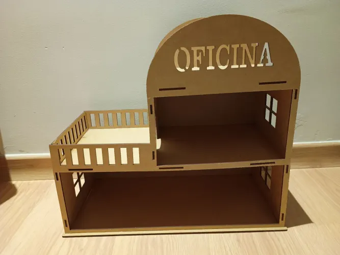 Diorama garagem em mdf para miniaturas 1:24