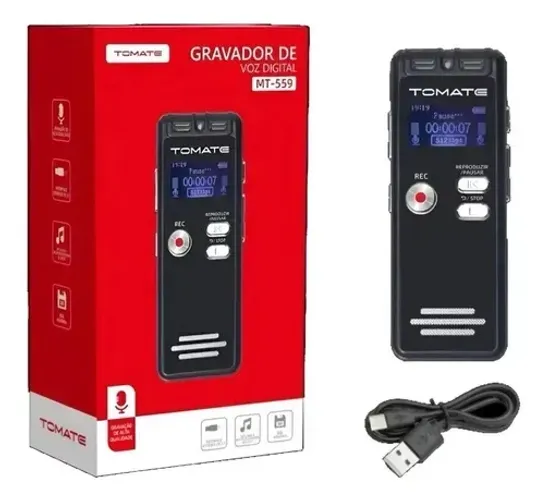 Gravador de Voz Digital Tomate - MT-559