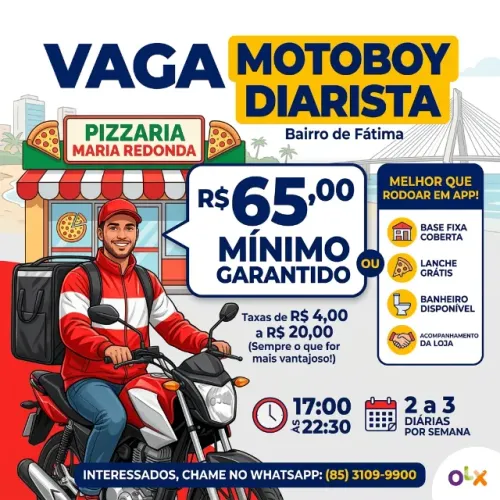 VAGA MOTOBOY DIARISTA - B. de Fátima