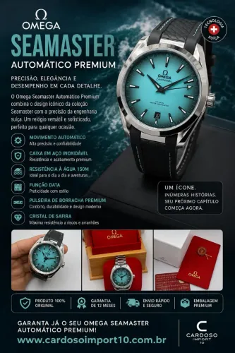 Relógio Ômega Seamaster Automático Premium 