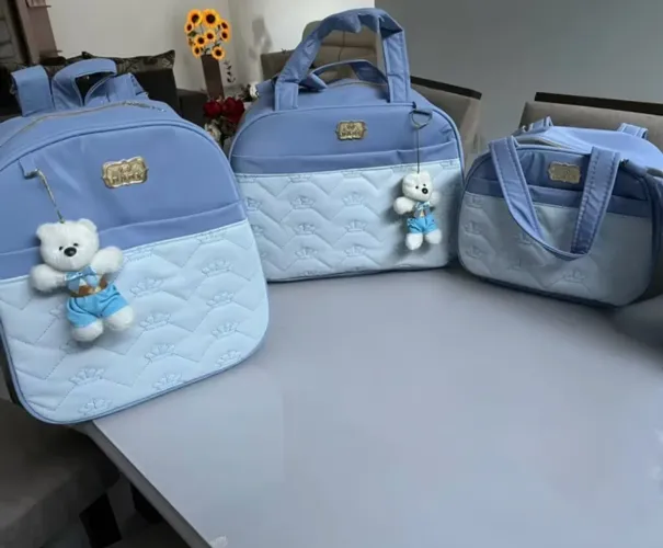 Conjunto 3 bolsas maternidade 