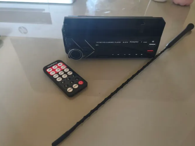Som automotivo mp3 player + antena para rádio