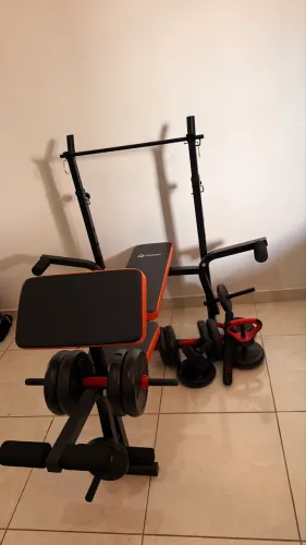 Academia Completa Gallant + Kit Halteres 40kg - Supino, Rosca, Pernas e Pesos