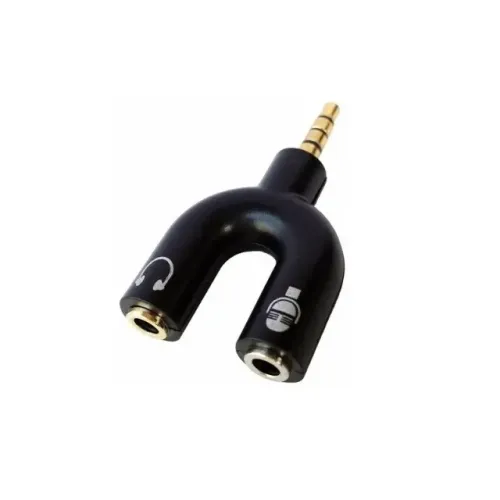 Adaptador P3-P2 para Fone e Microfone Cores Aleatórias