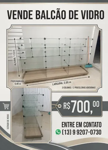 Balcão de vidro