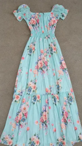 ?VESTIDO LONGO FLORAL