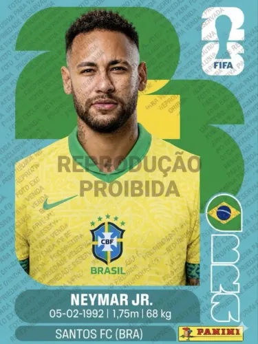 Figurinha Neymar Jr Copa 2026 - Réplica