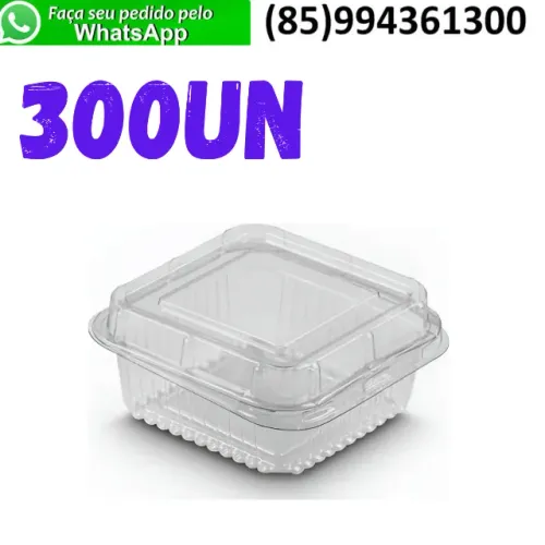 300 Embalagem Pote 4 Brigadeiros Doces Fatia de Bolo Torta 200ml Descartável I-650