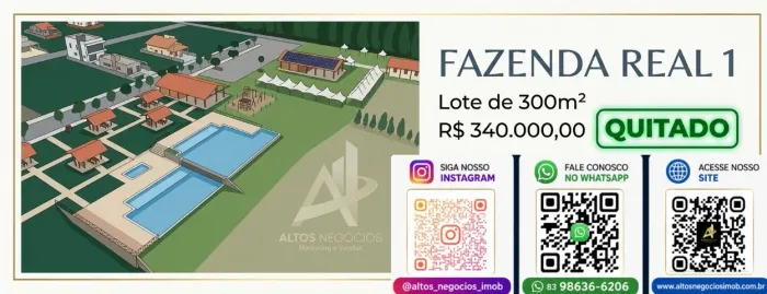 Fazenda Real 1 - Excelente Lote para Construir