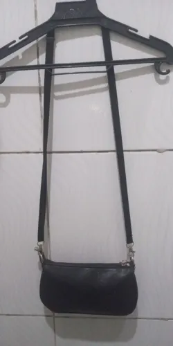 Bolsa Preta  Transversal Alça Fina Feminina 