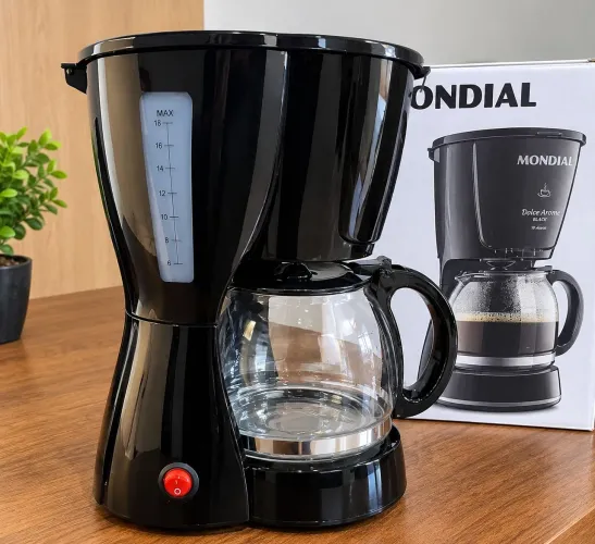 Título: Cafeteira Mondial Dolce Arome Black - 18 Xícaras
