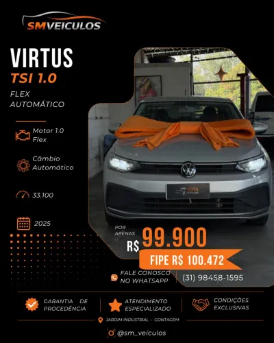 Volkswagen Virtus TSI 1.0 Flex 12V 4P Aut. 2025