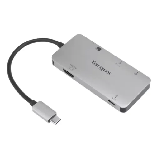 Adaptador de Vídeo Targus Multi-Port USB-C c/ Leitor de Cartão 100W PD Pass-Thru ACA953USZ
