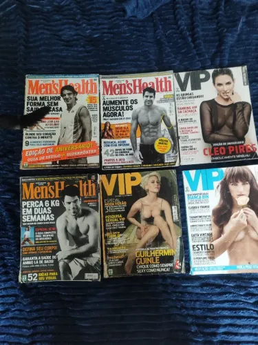 Lote de 6 Revistas sobre universo masculino men's HEALTH e VIP